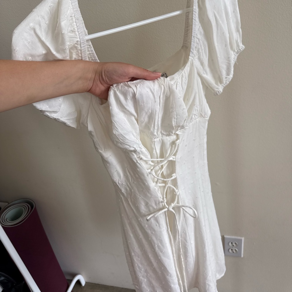 Princess Polly Cream Puff Sleeve Dress